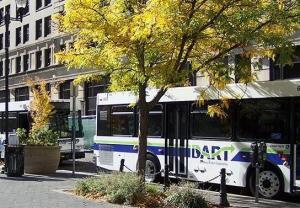 DART buses at Rodney Square