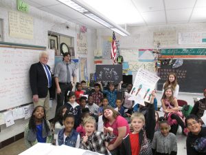 John in classroom