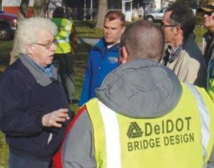 Rep. Kowalko with DelDOT